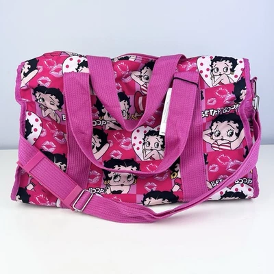 Bolso de Lona Betty Boop Grande Rosa Viaje Noche Foto 1 de 4