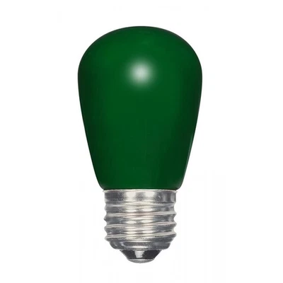 Satco S9171 - 1.4 Watt LED S14 Decorative Christmas Green Sign Light Bulb (6 PK) - Image 1 of 4