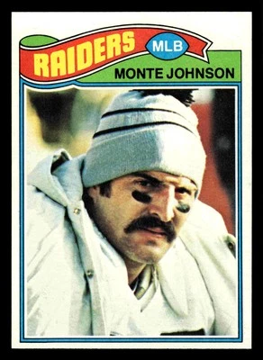 1977 Topps Monte Johnson #77 - Oakland Raiders - NM+ - Image 1 of 2