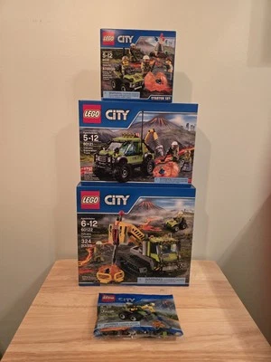 sealed Lego City Volcano Exploration/Research lot 60120, 60121, 60122, & 30350 - Image 1 of 4