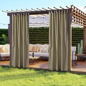 54"x96" Outdoor Curtain Panel Tab Top Drape UV30+ Pergola Porch Garden 1 Piece - Picture 1 of 9
