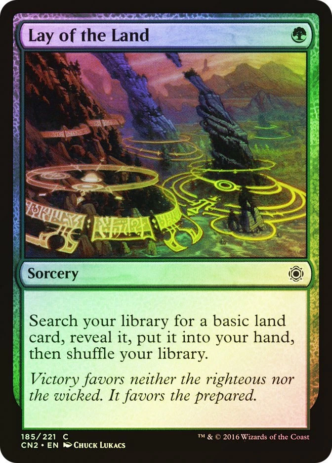 MTG FOIL Lay of the Land  - Conspiracy: Take the Crown #185 - Image 1 of 1