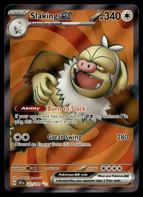 SLAKING EX 227/191 ULTRA RARE SURGING SPARKS POKEMON - Image 1 of 4