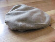 Haband Tan Wool Satin Lined Newsboy Flat Cap Snap Button NEW Men's Large (CH-ft)