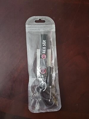 New Boston Red Sox Leather Keychain Quick Release Clip & D Ring MLB Sports - Image 1 of 4
