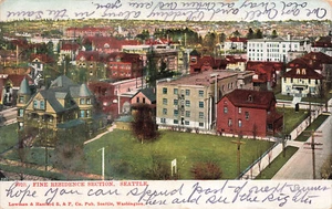 BELLA RESIDENZA SEZIONE SEATTLE WA CARTOLINA D'EPOCA 1908 111223 S - Foto 1 di 2