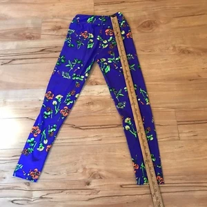 LuLaRoe Size Tween Floral Tropical Leggings  - Picture 1 of 5