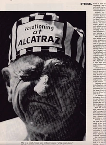 Casey Stengel 11 x 13" Magazin Foto und 50er Jahre Artikel - Bild 1 von 2