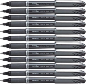 Pentel EnerGel Liquid Gel Pen 1.0mm Bold Nib Capped Black Ink, Box of 12 Pens... - Picture 1 of 13