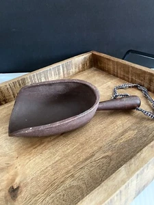 Primitive Antique Style Carved Wood Brown Hanging Scoop Folk Art Rustic Country - Picture 1 of 5
