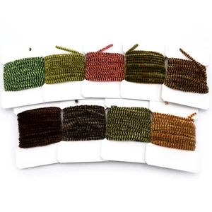 VARIEGATED CHENILLE - Hareline Fly Tying & Crappie Jig Material - 11 Colors NEW! - Picture 1 of 12