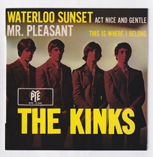 THE KINKS  Waterloo Sunset 1967 45 rpm PYE EPD 15040 Picture Sleeve Only ~ NM ~