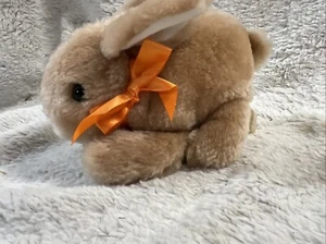 Russ Berrie Co. Plush Stuffed Hoppy Bunny Brown/Orange 6” - Picture 1 of 6