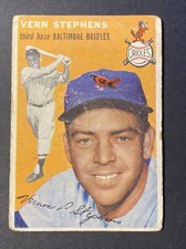1954 Toppps #54 Vern Stephens Baltimore Orioles Baseball