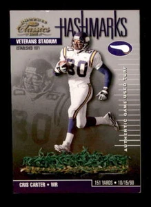 CRIS CARTER 2001 DONRUSS CLASSICS HASHMARKS GAME USED TURF RELIC BF6318 - Picture 1 of 1