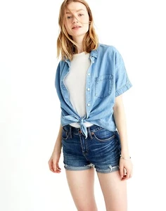 Madewell High-Rise Denim Shorts in Glenoaks Wash: Cutoff Edition Waist 26" - Picture 1 of 4