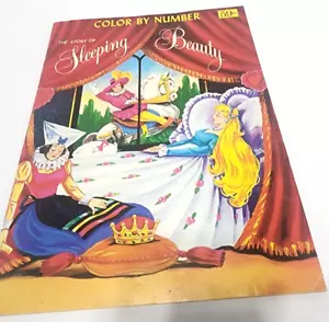 Vintage Clover Coloring Book ~ Color By Number ~ The Story of Sleeping Beauty - Foto 1 di 3