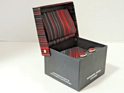 NEW!  Alexander Julian Colours 100% Silk Hanky, Tie & Cufflink Set - Multicolor - Image 1 of 4