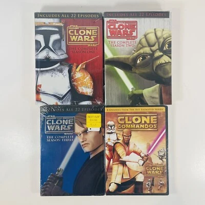Star Wars: The Clone Wars - Seasons 1, 2, 3 (DVD) One, Two, Three - BRAND NEW Foto 1 de 4