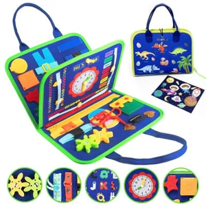 Busy Board Für Kleinkinder 9-In-1 Montessori-Spielzeug Geschenk Feinmotorik Blau - Bild 1 von 5
