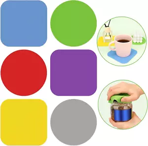 6 Pack Rubber Jar Lid Opener Gripper Pads for Weak Hands Seniors Kitchen new - Picture 1 of 11