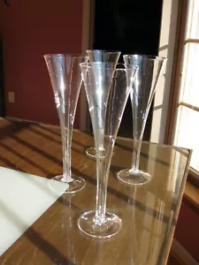 Set of Four Very Fine Hand Blown Crystal Glasses from Washington DC in 1970's - Picture 1 of 8