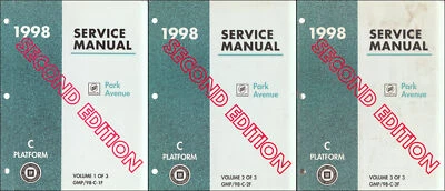 1998 Buick Parco Avenue Negozio Manuale -2nd Edizione- 3 Set 98 Riparazione - Immagine 1 di 2