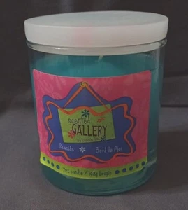 Scented Gallery By Candle-Lite Seaside Candle,  7 Oz Glass JAR Turquoise Blue EC - Picture 1 of 8
