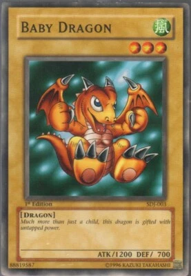 Yugioh Baby Dragon SDJ-003 1st Edition - Image 1 of 2