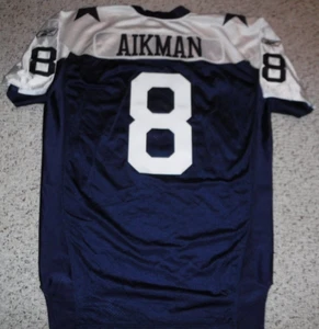 DALLAS COWBOYS THROWBACK JERSEY GAME CUT TROY AIKMAN JERSEY AUTHENTIC JERSEY 56 - Picture 1 of 5