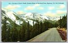 Colorado Corridor Snow Peaks Eastern Slope Berthoud Pass Birds Eye View Postcard