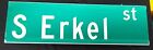 Authentic Retired S Erkel St Street Sign 30