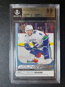 2017-18 Upper Deck Brock Boeser Young Guns Rookie BGS 9.5 - Picture 1 of 2
