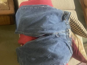 Levis 505 Jeans Mens 33x 32 Blue Actual 32 X 31Straight Leg Denim Pants Classic - Picture 1 of 13