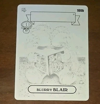 Garbage Pail kids 40th Anniversary RARE 100b Blurry BLAIR BLACK PRINTING PLATE - Image 1 of 2