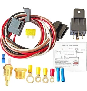 Electric Fan Wiring Kit Electric Fan Relay Kit with Thermostat Radiator Fan... - Picture 1 of 8