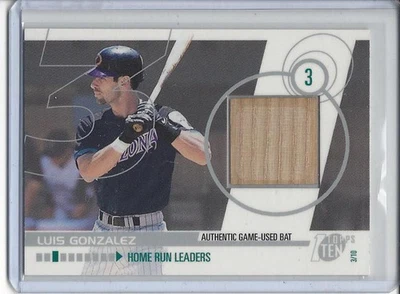Tarjeta de béisbol Luis González, 2002 Topps Ten Relics (Bat) #TTR-LG (B) Foto 1 de 2