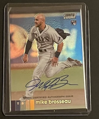 2020 Topps Stadium Club Chrome Chrome Autographs Michael Brosseau #UAMR (AU, RC) - Image 1 of 2