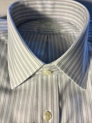 ✅NWT Brooks Brothers Explorer Dress Shirt Mens Large, White/light Blue 15 1/2-36 - Image 1 of 4