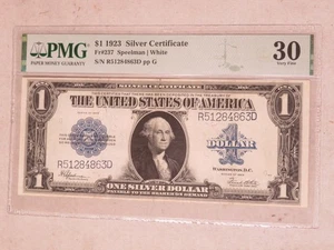1923 $1 SILVER CERTIFICATE Fr#237 PMG 30 EPQ - Picture 1 of 7
