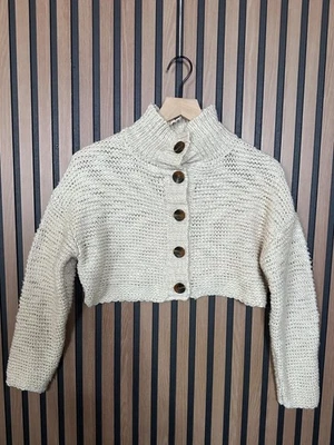 BDG Urban Outfitters Sweater Small Womens Cropped Open Knit Button Front - Image 1 of 4