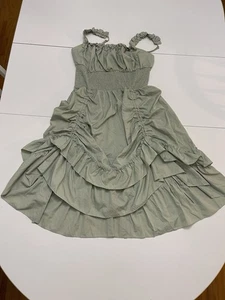 Scarlet Darkness Women's L Ruffled Dress, Green, Optional High-Low Skirt - Picture 1 of 7
