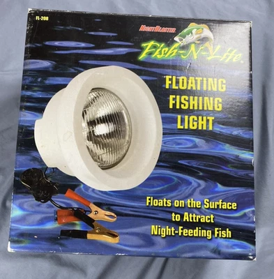 PROBADO Caja Abierta Fish-N-Lite NightBlaster Luz de Pesca Flotante 12 Voltios 8 Pies Cable Foto 1 de 4