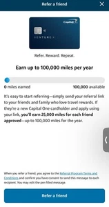 EXTRA $105 CASH BONUS | Capital One Venture X Credit Card Referral - Picture 1 of 1