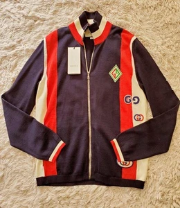 GUCCI Logo knit cardigan Size XS With tag very good width 46 Length 63 Men's - Picture 1 of 8
