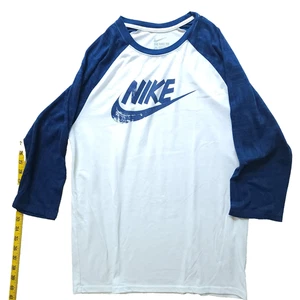 The Nike Tee Athletic Cut 3/4 Sleeve Medium White Tri-Blend Logo - Bild 1 von 10