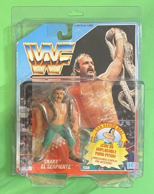 1991 WWF Jake "The Snake" Roberts Hasbro - Series 1 Figure - Spain & Protector - Image 1 of 4
