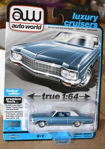 AUTO WORLD 1970 CHEVY IMPALA CUSTOM COUPÉ LUXUS KREUZER 1:64 NEU - Bild 1 von 9