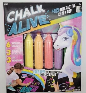 Neu CHALK ALIVE 4D INTERAKTIVE KREIDEKUNST = KOSTENLOSE APP ERSTELLT EINHORNZEICHNUNGEN - Bild 1 von 3