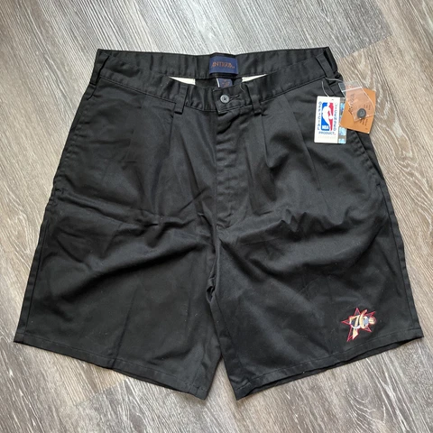 *New with Tags* Vintage 76ers Black Chino Shorts [Antigua Brand] Men’s Size 32 Cover